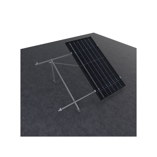 09V4-15-C. Suporte inclinado aberto para cobertura plana, vertical. Crudo