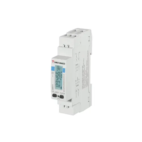Carlo Gavazzi. Analizador de energía monofásico EM511DINAV81XS1X, Conexión directa hasta 45A