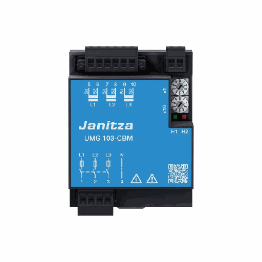 [UMG 103 CBM] Analisador de rede UMG 103 CBM Janitza (medição indireta. Transformadores de corrente não incluídos)