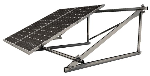 [10329] Soporte inclinado cerrado regulable para cubierta metálica, vertical