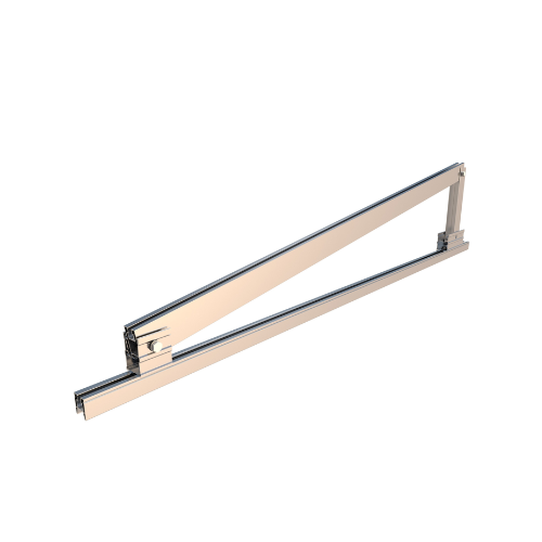 [A1566] TR29.1H-10-10-A. Triángulo simple soporte lastrado, horizontal. Anodizado