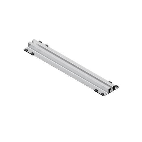 [13979] S05-380-ZN-2-C. Fixação coplanar Microrail fixação direta à chapa metálica L=380mm.Crudo